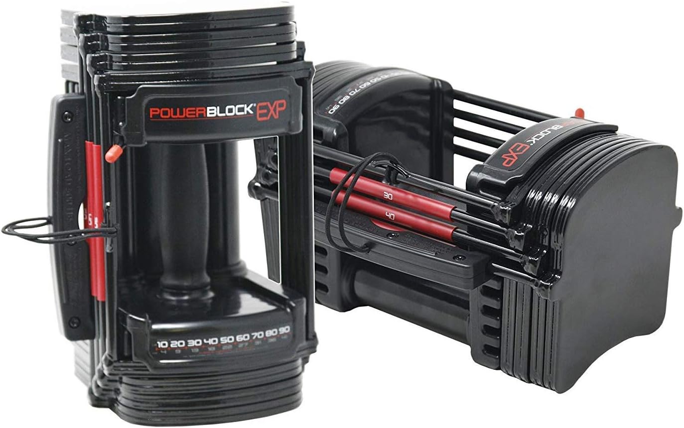PowerBlock EXP Adjustable Dumbbells, Sold in Pairs, 5-50 Lb. E683114
