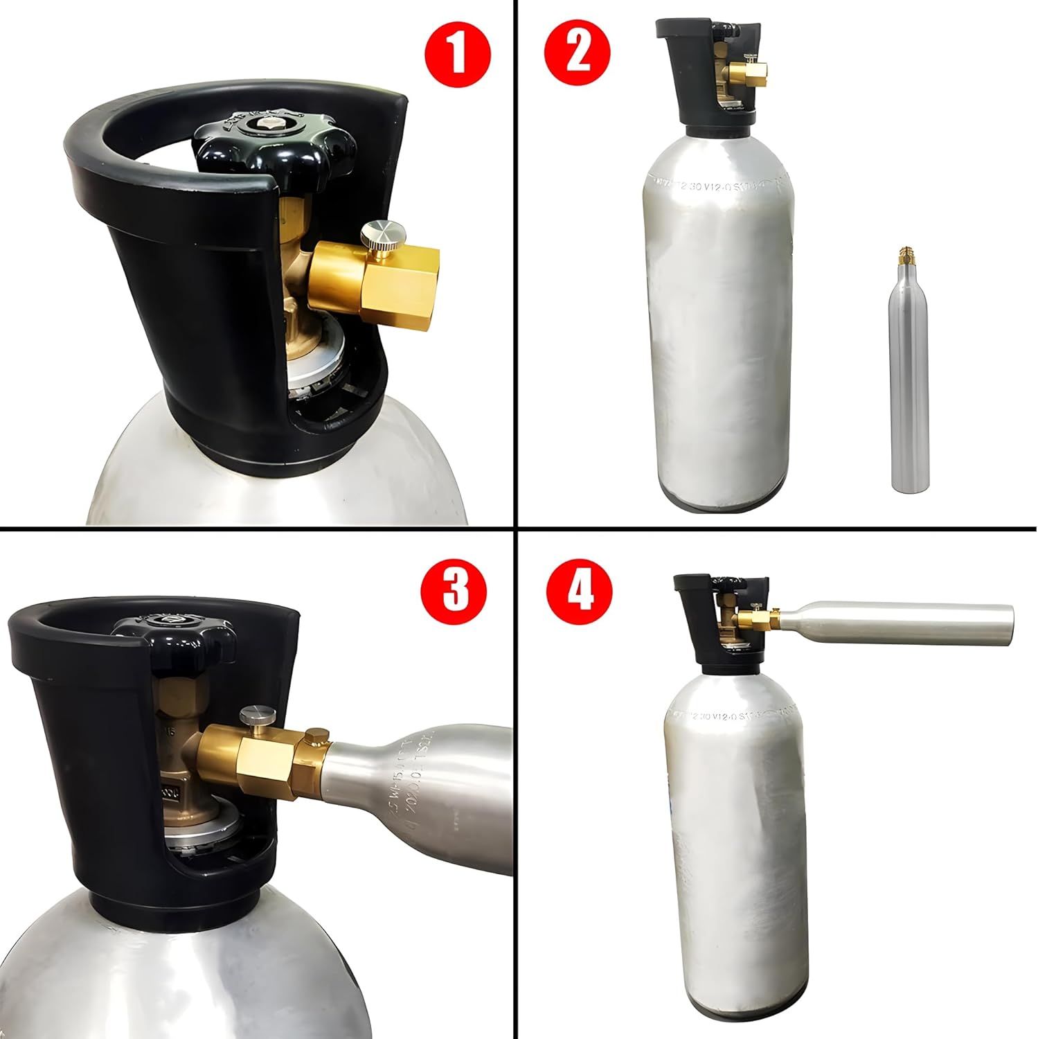 Sparkling Water Maker with CO2 Cylinder and Refill Kit D6135