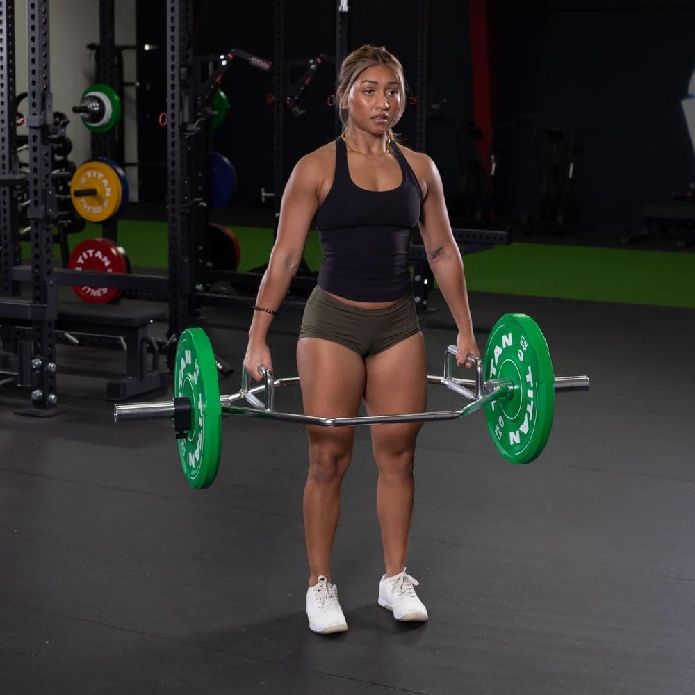 Titan Fitness Olympic 2in Hex Trap Bar, 500 LB Capacity, Knurled Grips X6732