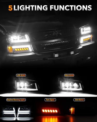 Z-OFFROAD LED Headlights Assembly with DRL for 2003-2006 Chevy Silverado Avalanche Y434052