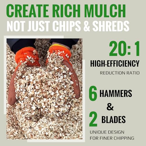 S3 Wood Chipper Shredder 7HP 212cc Gas Powered, 3" Max Capacity T367235