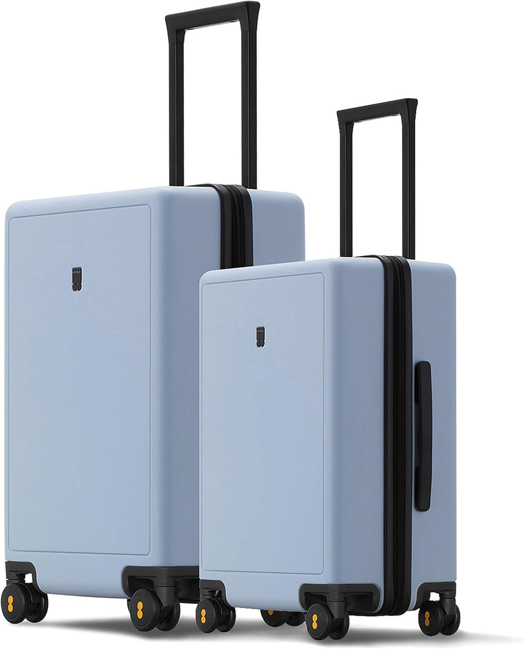 LEVEL8 Elegance PC Matte Hardshell Luggage Set, 20" Carry-On and 24" Checked Medium Luggage - Light Blue