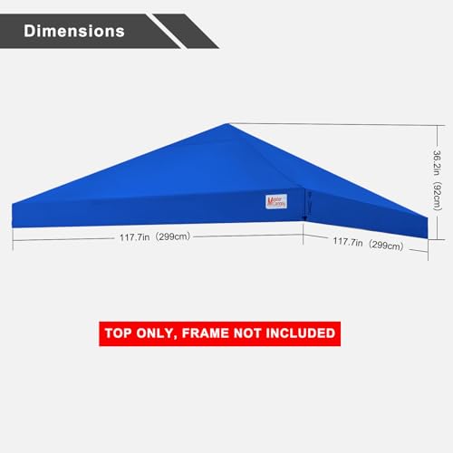 MASTERCANOPY Replacement Pop Up Canopy Top 10x10 Black E648