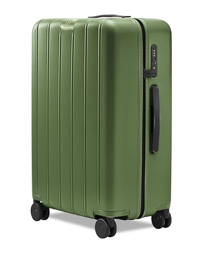 Carry on Luggage 22 X 14 X 9 Airline Approved, 20 Inch Luggage with Front Compartment, Double Spinner Wheels, Hardsided PC, TSA Lock (Shadow, Seine)