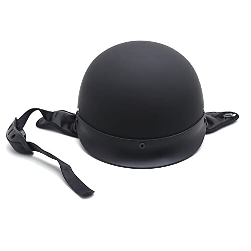 HTT Motorcycle DOT Certified Matte Black Half Face Helmet A542624