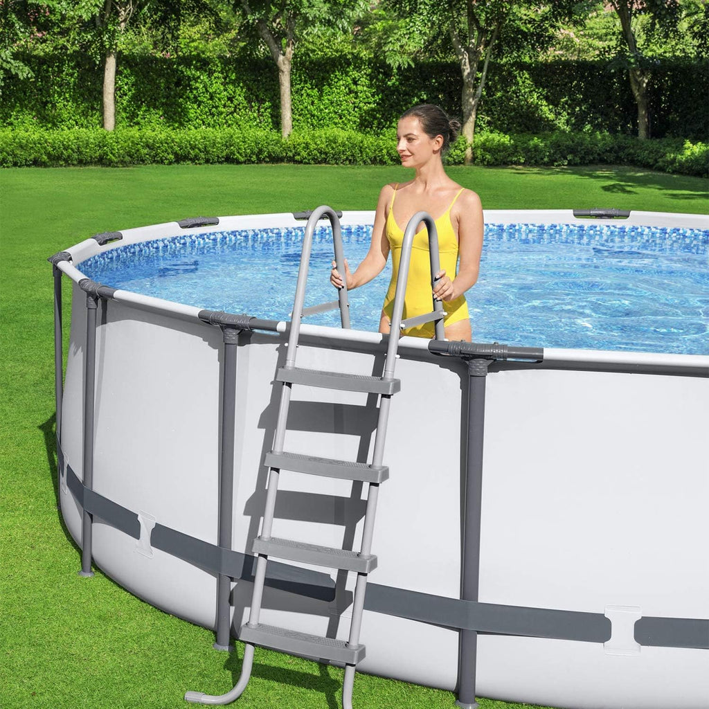 Bestway Steel Pro MAX 16 x 4 Foot Above Ground Round Swimming Pool Set G978