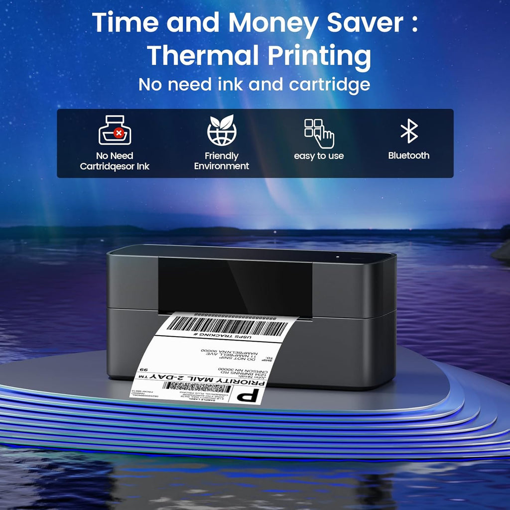 Phomemo 245-BT Bluetooth Thermal Label Printer for Shipping Packages M670