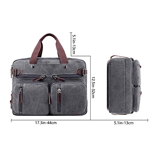 Vintage Canvas Laptop Messenger Bag for Men Fits 15.6 Inch T279