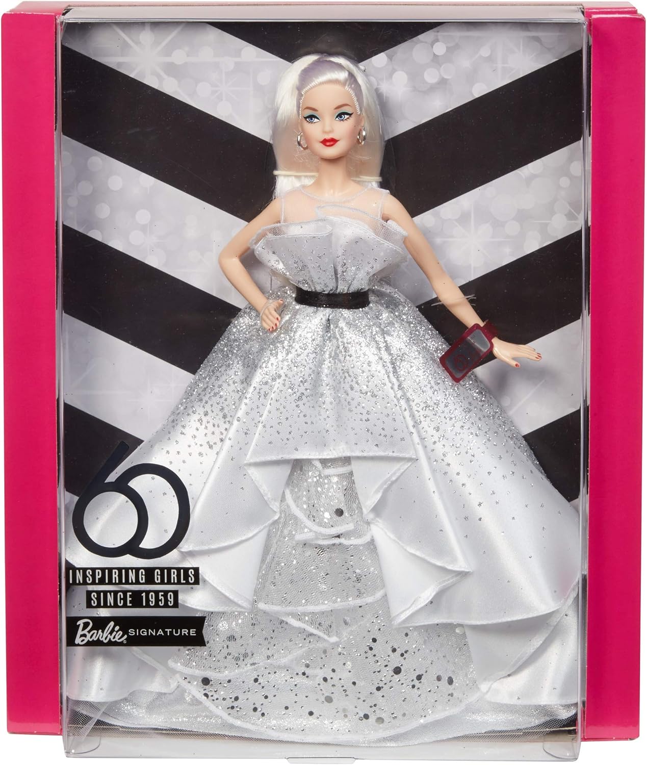 Barbie Collector 60th Anniversary Doll, Blonde, Diamond-Inspired Gown P687486