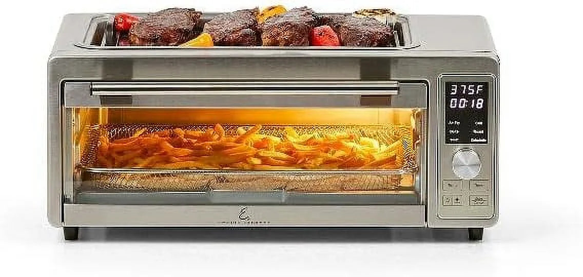 Emeril Power Grill 360 6-In-1 Convection Toaster Oven with Air Fry, Stainless Steel V188292