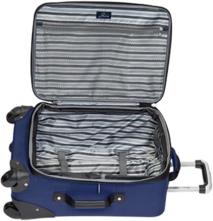 Skyway Epic Softside Carry-On Luggage 20 Inch Spinner Suitcase, Surf Blue F408