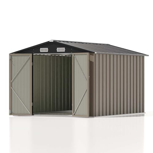 Patiowell 3 x 3 FT Outdoor Storage Shed with Sloping Roof, Grey F27529