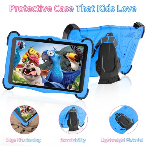 Kids Tablet 7 Inch Android 14, Octa-Core, 10+64GB, WiFi 6, Blue V233980