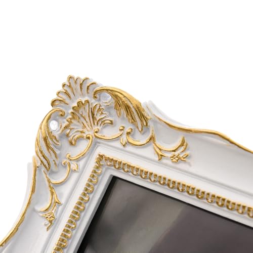 Vintage 8x10 Picture Frame with Glass Front, Antique Retro Photo Frame for Wall or Tabletop, Silver N745