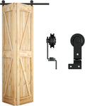 3.5FT/42'' Bi-Folding Sliding Barn Door Hardware Kit Heavy Duty for 2 Doors[Hardware Kit Only, No Door ]