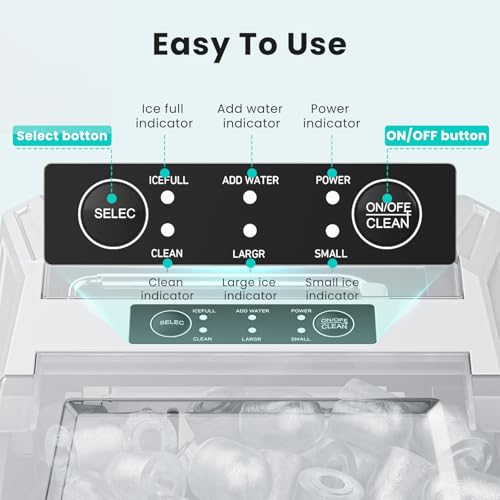 OLIXIS Nugget Ice Maker Machine, Countertop Portable with Basket and Scoop, White W12772