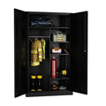 MIIIKO Metal Clothing Storage Locker, Steel Wardrobe Cabinets with Shelves and Closet Rod, 72" Large Storage Locker Closet for Sports Equipment, Tools, Cleaning Supplies, Garments