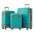 Merax Luggage Set Hard Shell Suitcase, Expandable Travel Suitcase with Spinner Wheels, Collision-Protection Angle, TSA Lock, Lightweight (20/24/28, Blue)