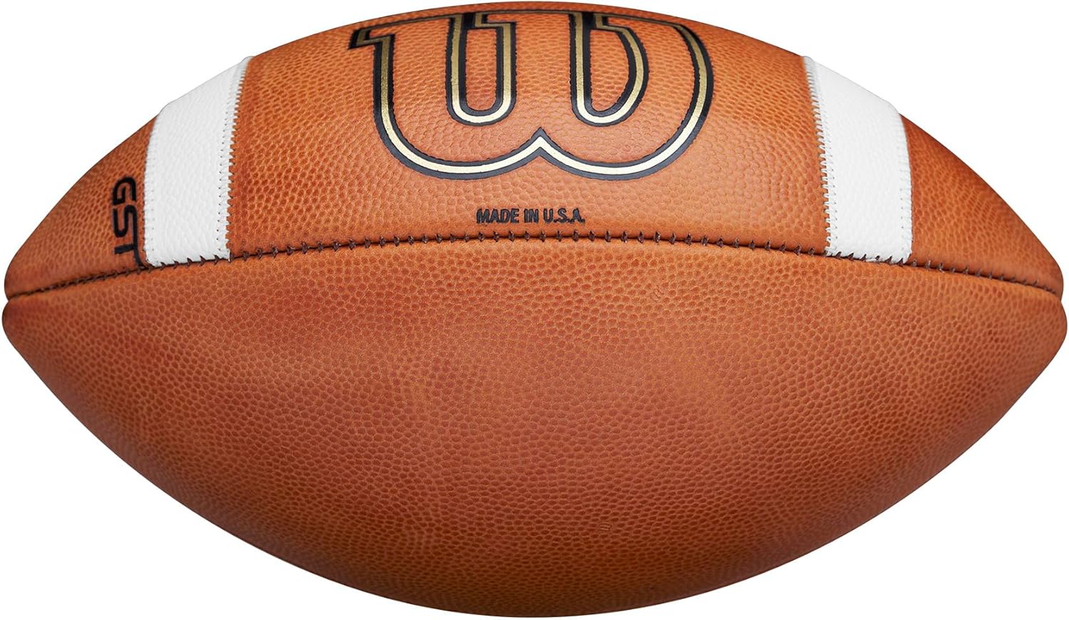 WILSON GST1003 Leather Game Football - Official Size, Tan U504242