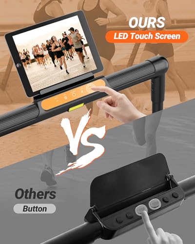 THERUN 2.5HP 2 in 1 Under Desk Walking Pad Treadmill with LED Touch Screen Y74546