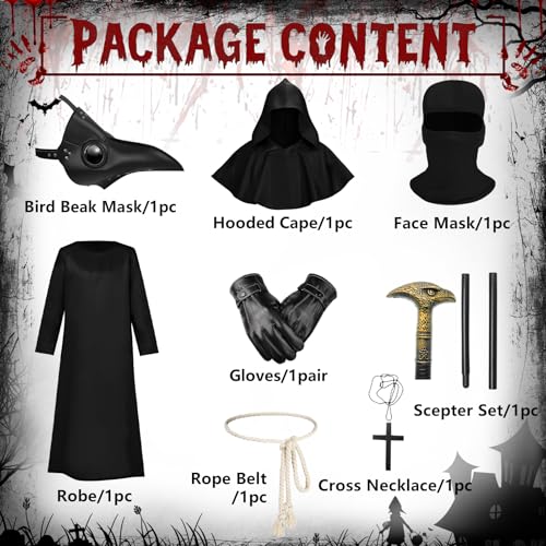 Kicpot Plague Doctor Halloween Costume Beak Mask R5490