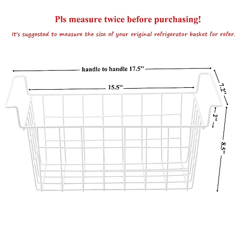 Orgneas 17.5 Inch Freezer Organizer Bins for Chest Freezer, Metal Wire Basket, 2Pcs U5809