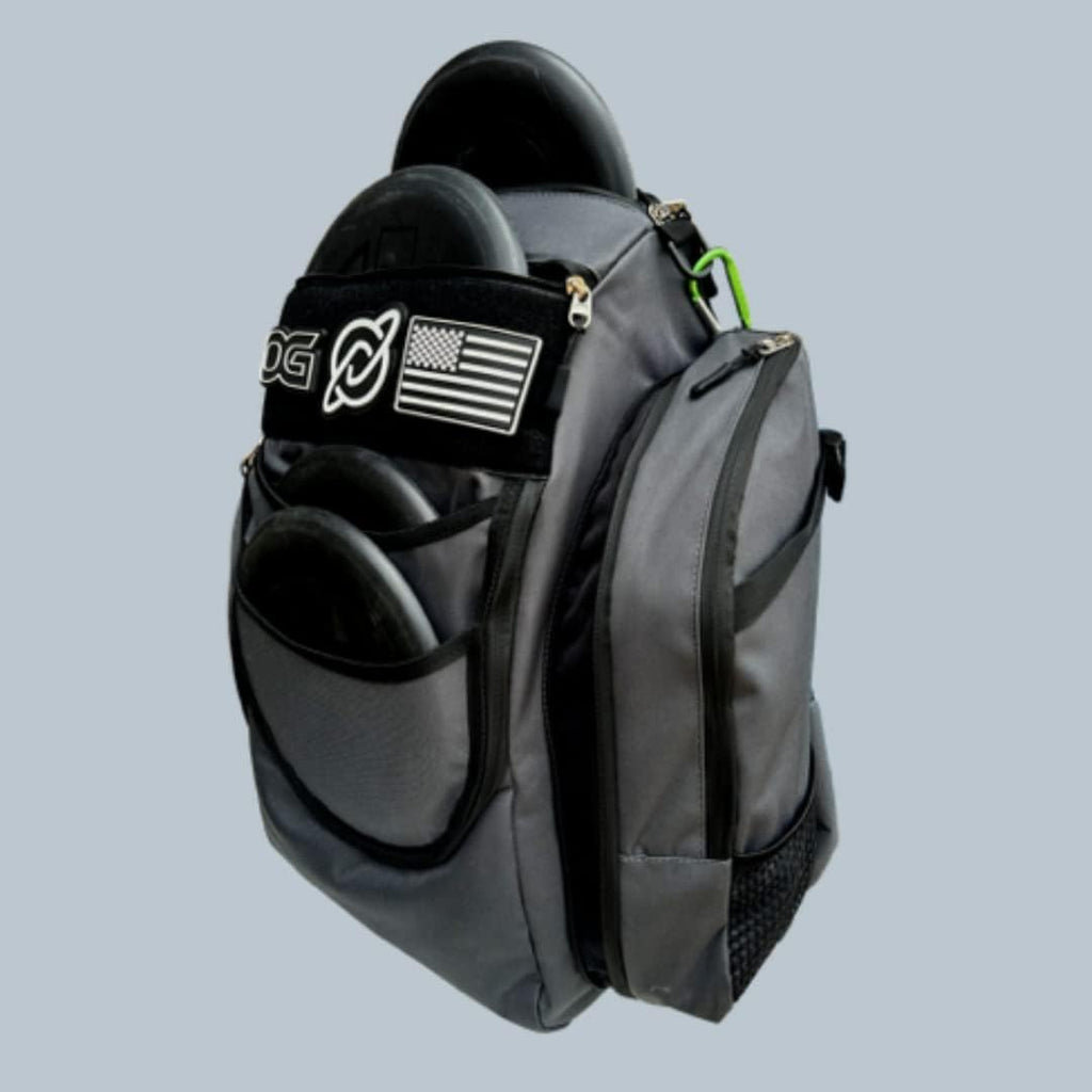 Discology Disc Golf OG V2 Grey & Black Disc Golf Backpack Bag H5410
