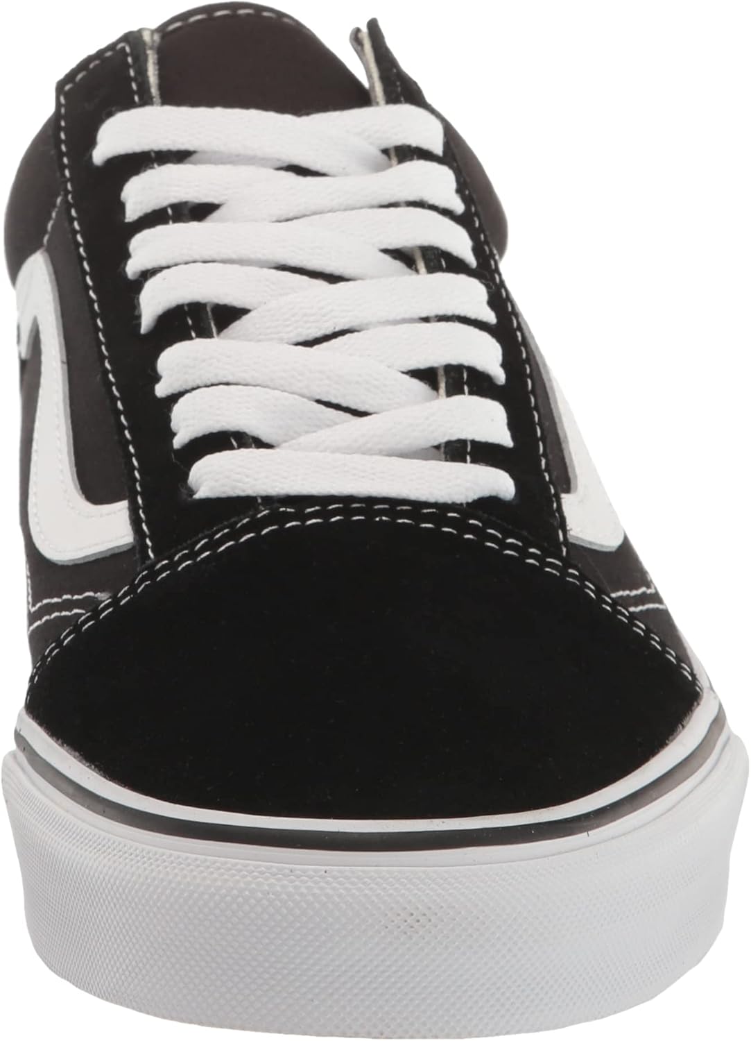 Vans Unisex Old Skool Classic Suede/Canvas Shoes, Black/White, 10.5 US Men W604