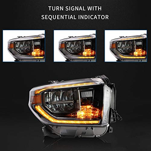 VLAND LED Headlights for Toyota Tundra 2014-2021 with Sequential Turn Signals J22521