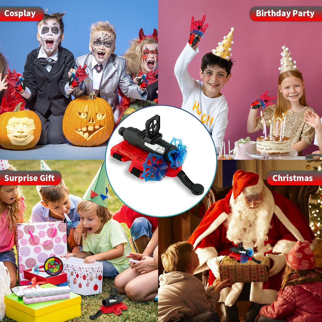 Spider Web Shooter Superhero Wrist Toy with Gloves for Kids D2588
