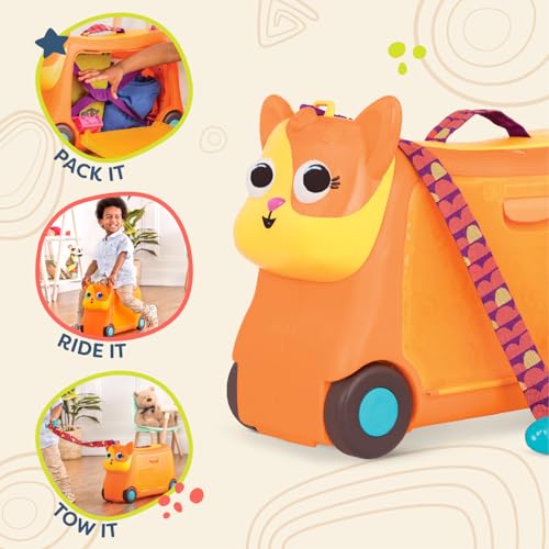 B. toys Gogo Ride-On Lolo Ride-On Cat Suitcase Kids Luggage for Travel 2 Years+ D482
