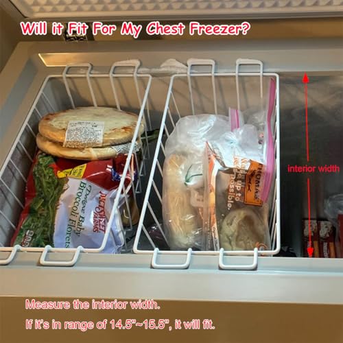 Chest Freezer Organizer Baskets 16.5" Deep, 2 Pack F951