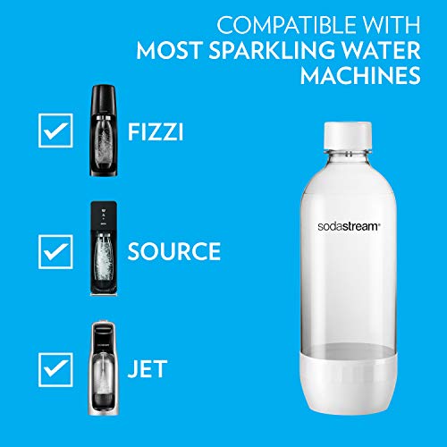 SodaStream CLASSIC DWS Carbonating Bottle Black, 1L Twin Pack F7392