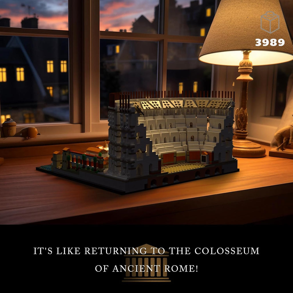 Architecture Roman Colosseum Building Set Collectible Model for Adults 3989 Pieces O36582
