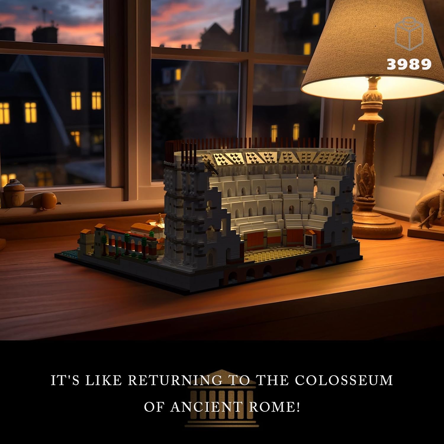 Architecture Roman Colosseum Building Set Collectible Model for Adults 3989 Pieces O36582