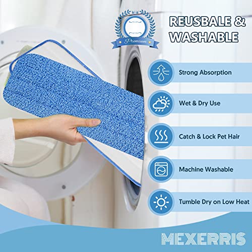 MEXERRIS Microfiber Spray Mop for Hardwood Floors with 3 Washable Pads D8572