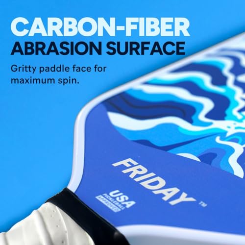Friday Pickleball Paddle, Carbon Fiber, USA Pickleball Approved L819139