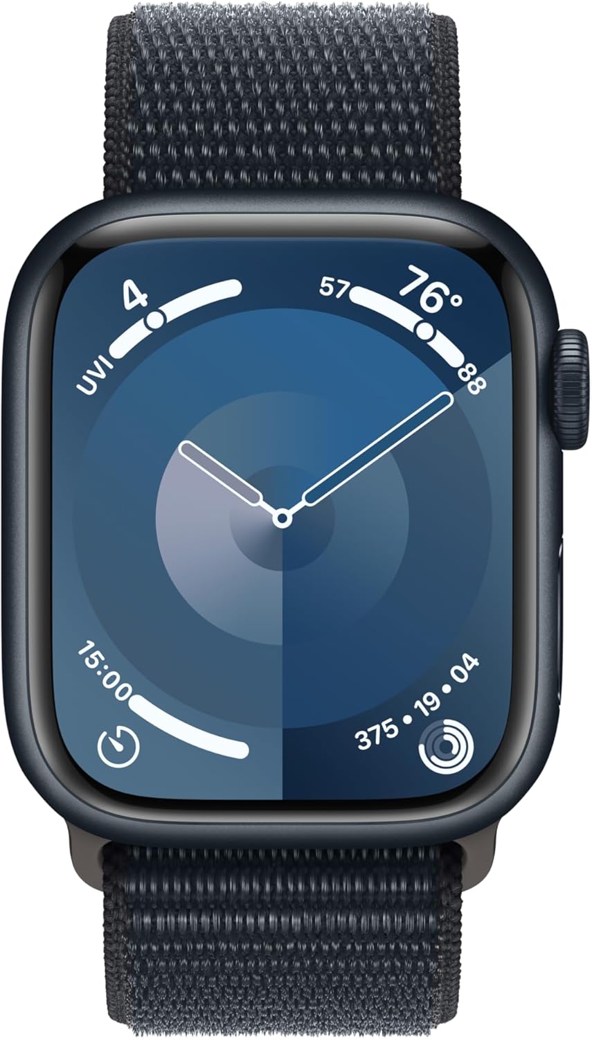 Apple Watch Series 9 GPS + Cellular 41mm Smartwatch with Midnight Aluminum Case and Sport Loop K959