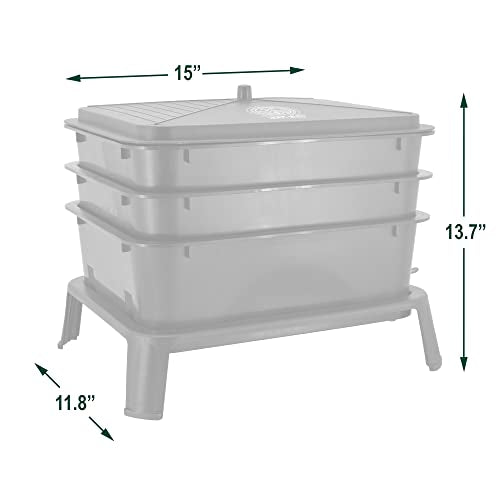 WN54 4-Tray Worm Composting Bin Kit with Coco Coir Brick O255