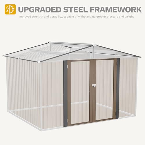 DWVO 6x4ft Metal Storage Shed for Outdoors, Dark Gray T6985