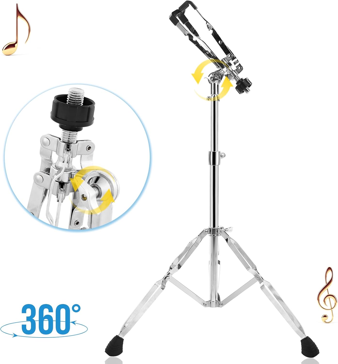Snare Drum Stand with Drum Sticks Holder, Adjustable for 10-14 Inch Pads S78757
