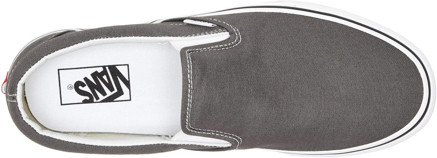 Vans Men's Classic Slip-On Core, Charcoal/White, Size 9 M287908