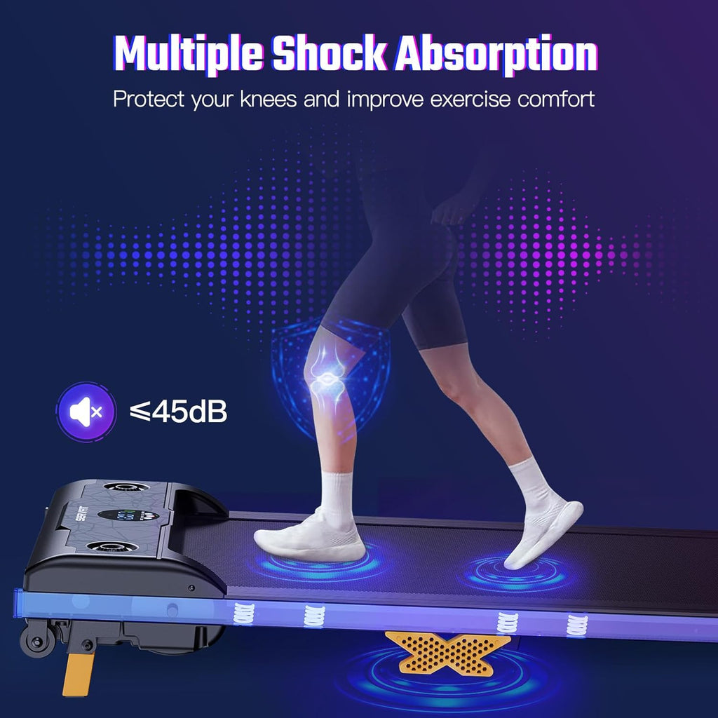 Walking Pad Under Desk Treadmill with Incline, Portable with Remote Control P553