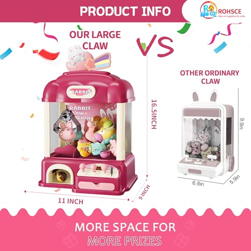 Claw Machine for Kids with Music Lights, USB Rechargeable, Ages 4-12 X2020