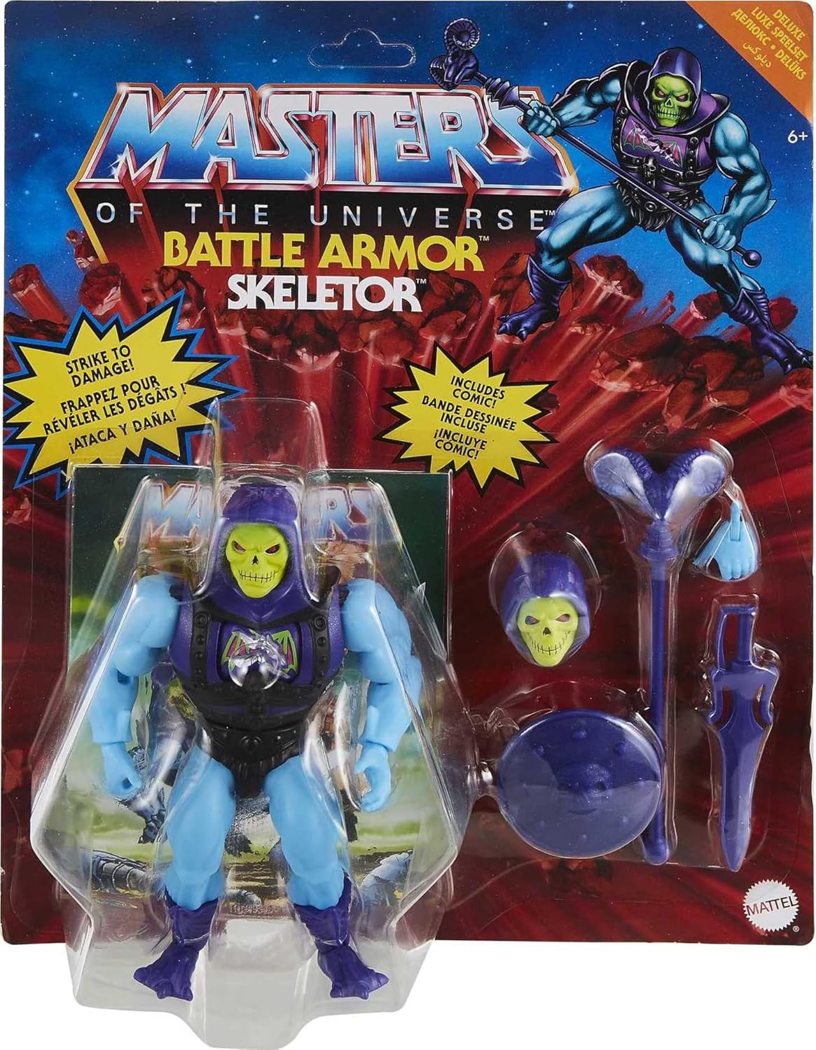 Masters of the Universe Origins Deluxe Skeletor Action Figure, 5.5-in V578