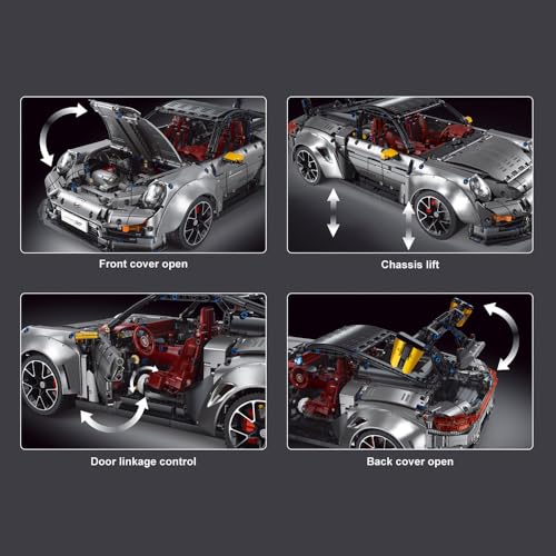 MISINI T5026 Sports Car Building Kit, 1:8 Scale MOC Set for Adults, 3389 PCS W433