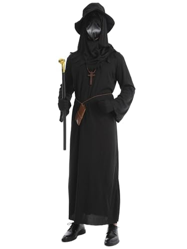 HAOSUN Plague Doctor Costume Set for Men Adults (M size) T518