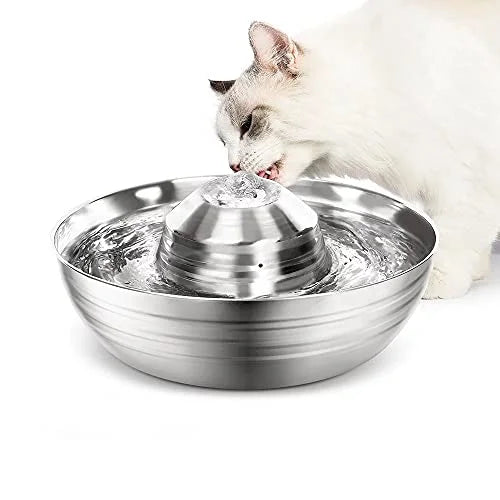 CHARMI Cat Water Fountain Stainless Steel Automatic Pet Water Dispenser 2L W1329