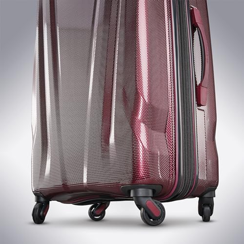 Samsonite SWERV DLX 3-Piece Hard-Shell Luggage Set, Carry-On Medium Large, Aubergine B31055