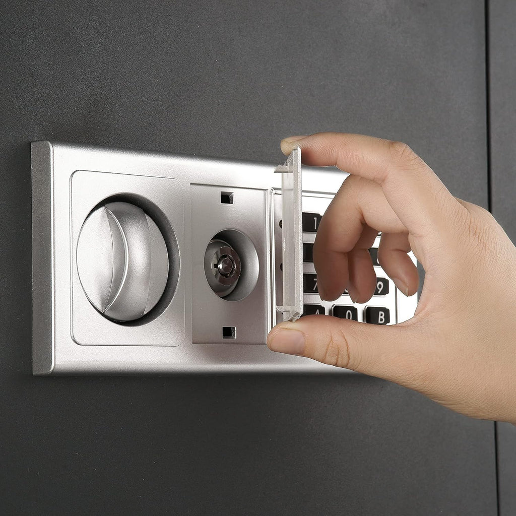 STALWART Electronic Flat Wall Safe Box with Digital Keypad, Dark Gray L800